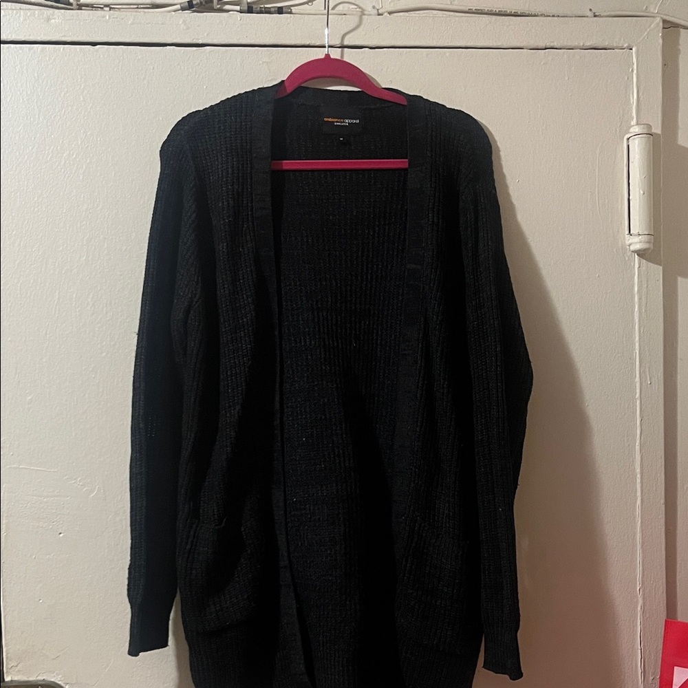 Ambiance Black Women's Sweater Cardigan